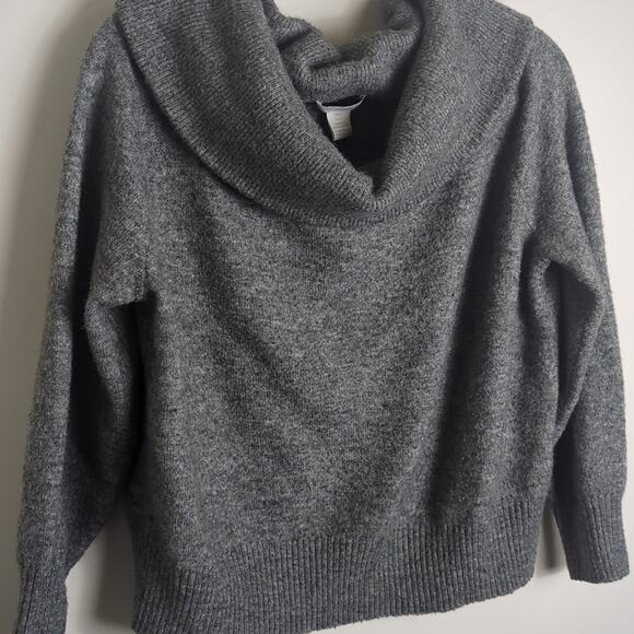 Minimalist Boxy Cowl Neck Sweater Wool Blend Women's Oversized Small - Picture 6 of 9
